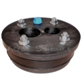 6" x 1 1/4" x 1", ABS, Double Hole, Submersible Well Seal